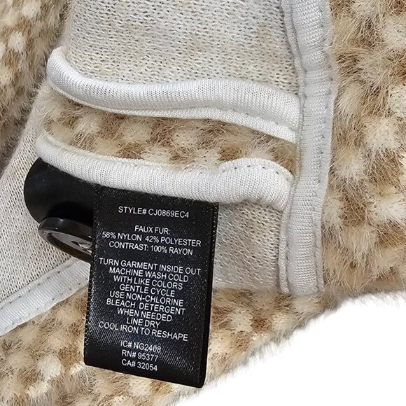 Anthropologie x Sanctuary Hometown Fuzzy Knit Coat, Light Sand, Button Up,Size S - Picture 7 of 8